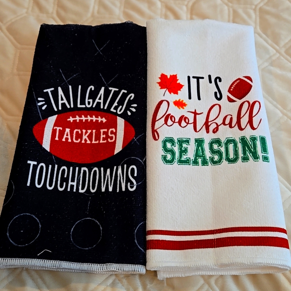 Soft kitchen dish towel hand towel duo football set. Kitchen bath giftab…